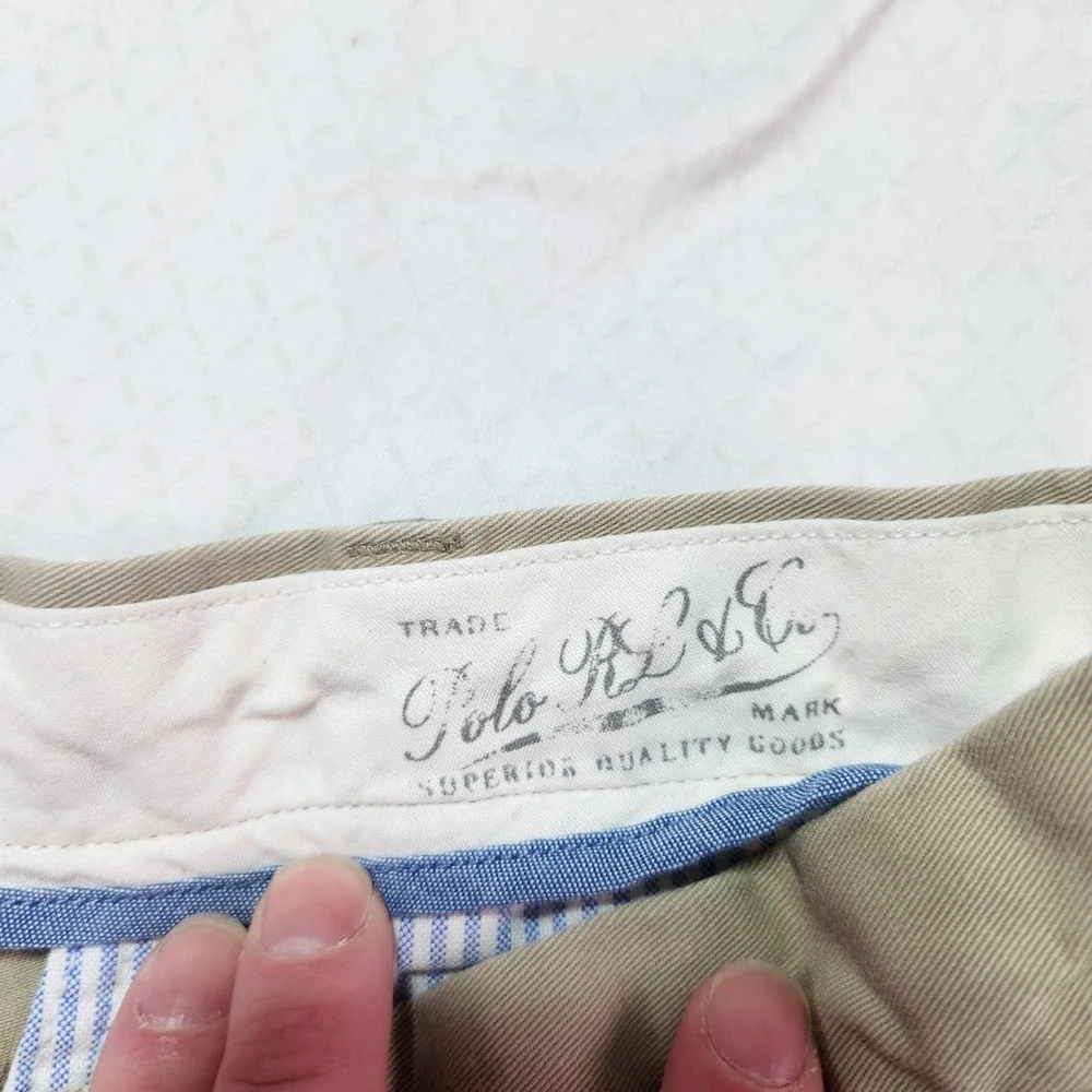 Polo Ralph Lauren Mens Khaki Chino's Pants Cotton Relaxed Fit 36x30